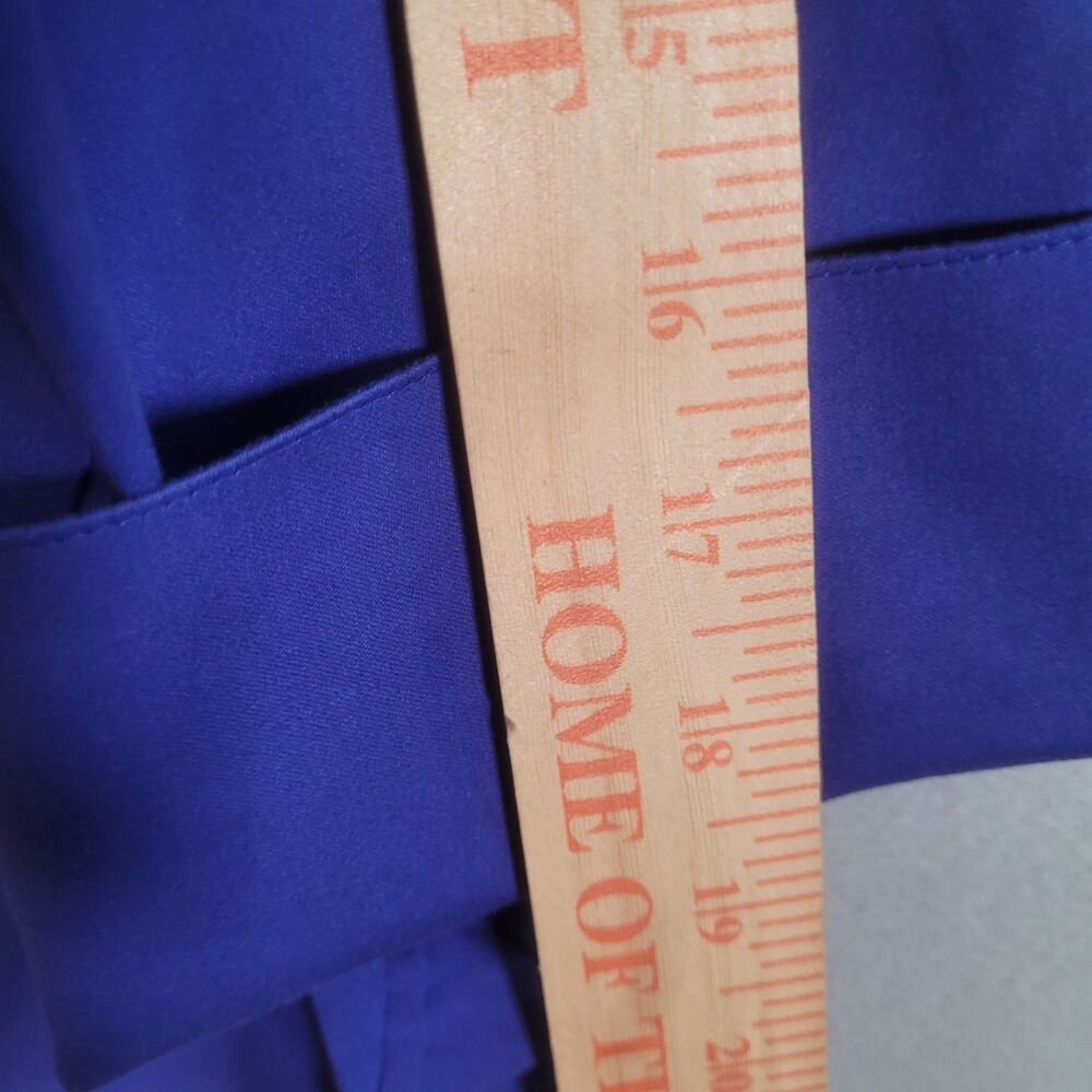 Chico's Shirt Womens 16 Size 3 Blue Button-Front Flip Cuff Blouse Career Casual - Picture 9 of 9